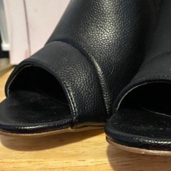 New in Box Faux Black Leather Heels - Picture 4 of 7